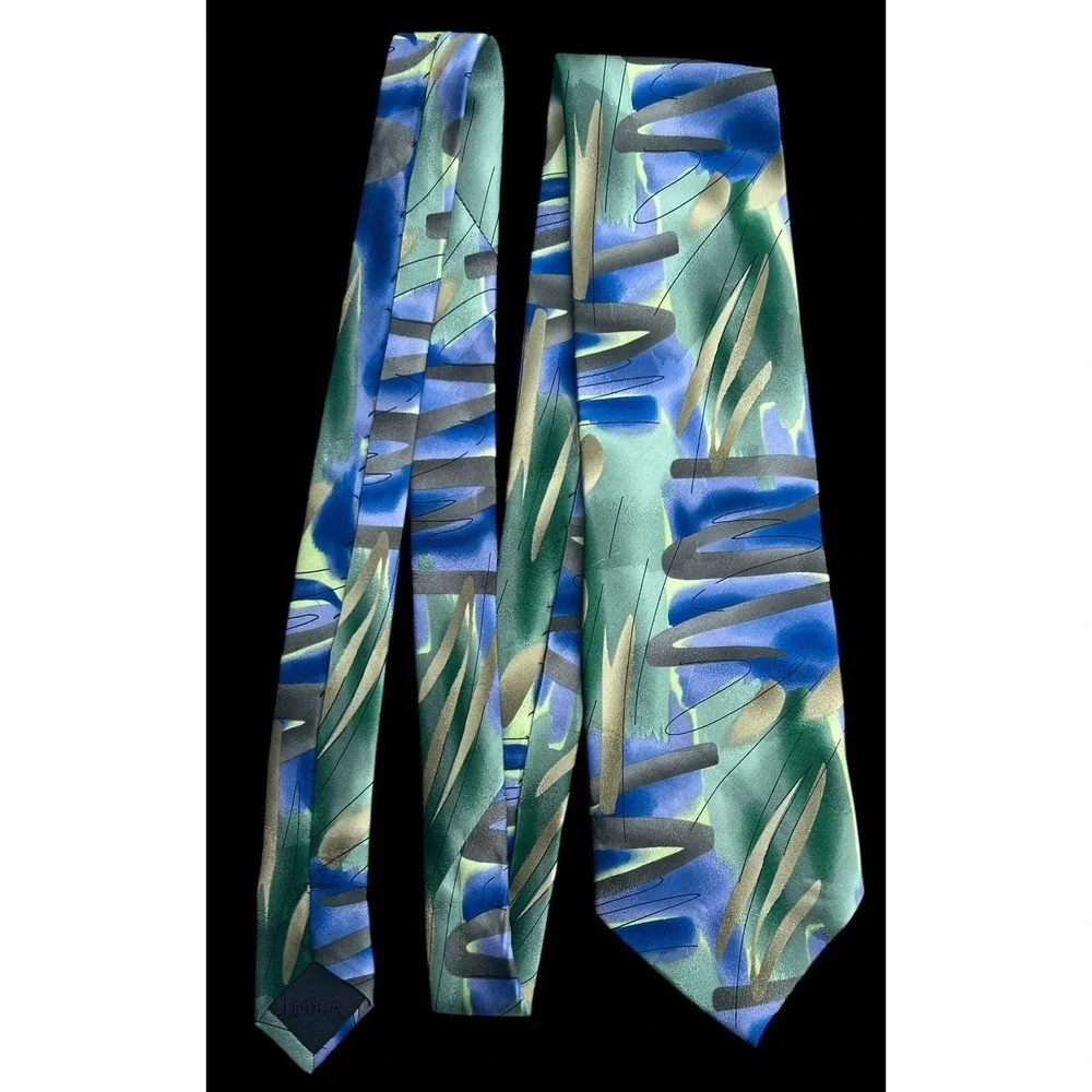 J. Garcia Absolam Bar Limited Edition Collection Forty Two 100% Silk Abstract